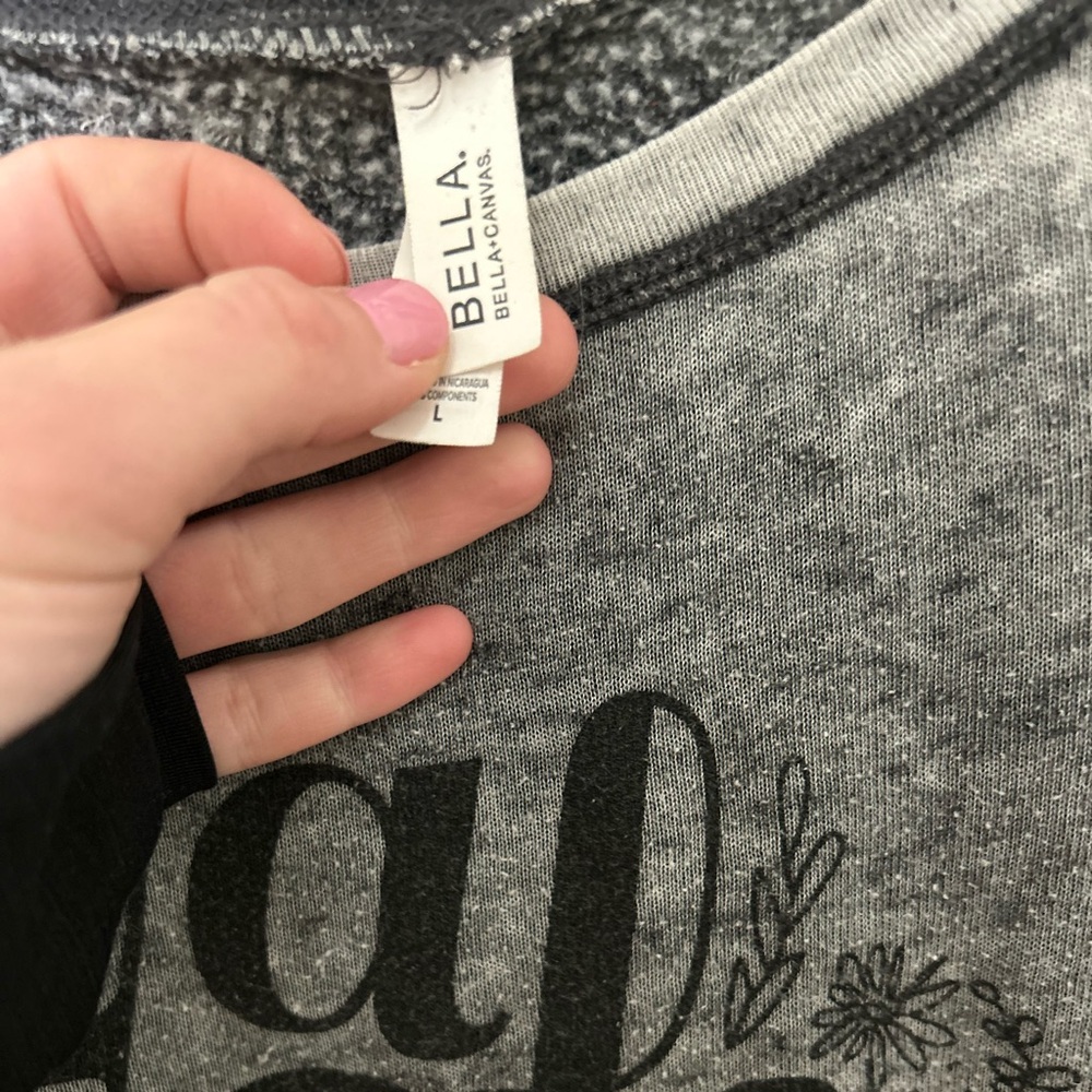 BELLA CANVAS | ‘Hale & Habit’ Canvas Charcoal Graphic Sweatshirt, Size Large - Picture 3 of 4